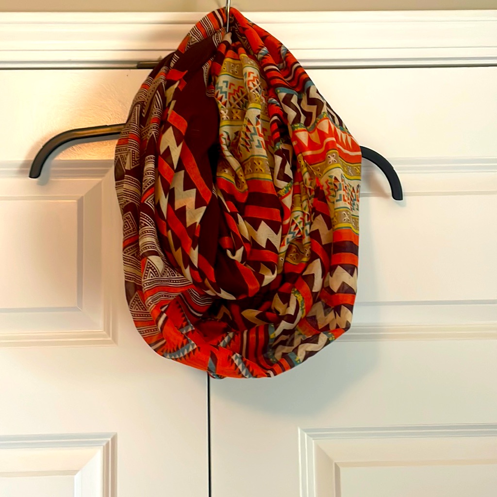 Fall Colored Polyester Scarf.